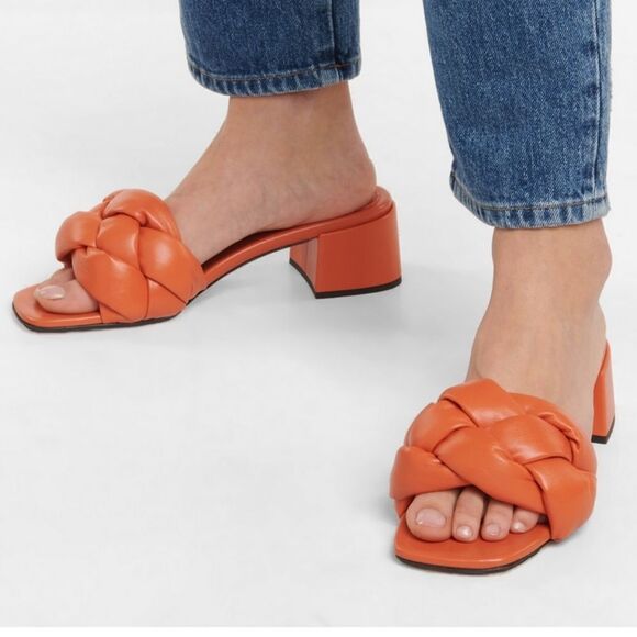 BRAND NEW NINE WEST BRAIDED STRAP DESIGN DETAIL CHUNKY HEELED MULE - Picture 14 of 16